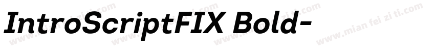 IntroScriptFIX Bold字体转换
